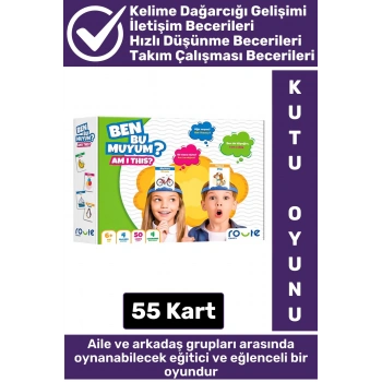 Eğitici Görsel Algı Hafıza Dikkat Bilgi Beceri Gelişimi Çocuk Yetişkin Oyun BEN BU MUYUM ?