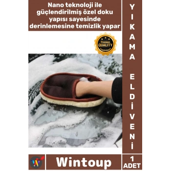 #Eldiven Nano Yün Mikrofiber Araç Ev Ofis Cam Mutfak Toz Alma Temizlik Hassas Araba Yıkama Eldiveni