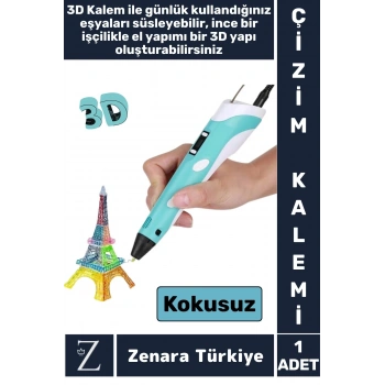 Ergonomik ABS Plastik Bükülebilir 3D Renkli Üç Boyutlu Çocuk Grafik Tablet Yazıcı 3D ÇİZİM KALEMİ