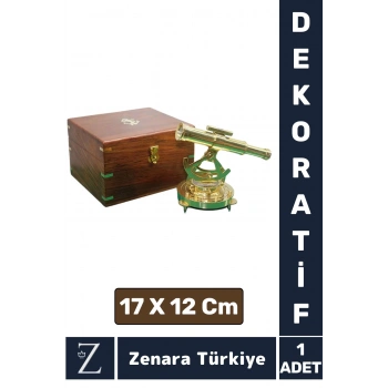 Erkek Arkadaş Sevgili Özel Koleksiyon Denizci Temalı Hediyelik PİRİNÇ Ahşap Kutulu PUSULALI DÜRBÜN