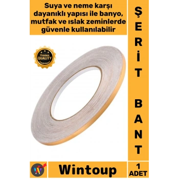#Bant Kendinden Yapışkanlı Dekoratif Şık Şerit Fayans Arası İzolasyon Bantı Gold 05 Cm X 50 Metre