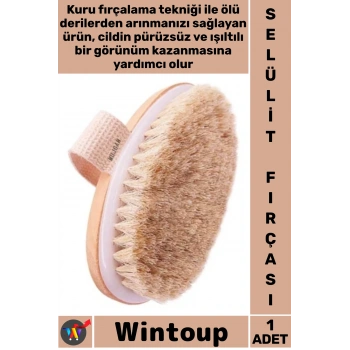 #Fırça Detoks Peeling Sıkılaştırıcı Kuru Fırçalama Masaj Deri Bakım Doğal At Kılı Selülit Fırçası