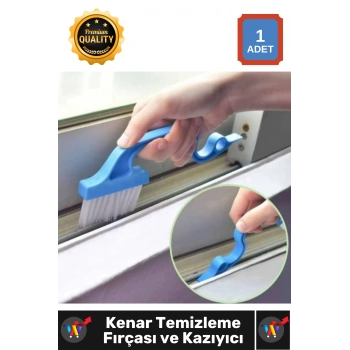 #Fırça Kapı Pencere Oluk Yarık Temizleyici Kaymaz Saplı Pratik Kenar Temizleme Fırçası Kazıyıcı