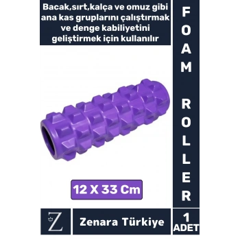 Fitness Aerobik Denge Stabilite Kas Esnekliği Denge Geliştirici Kadın Erkek Spor Foam Roller 33 Cm