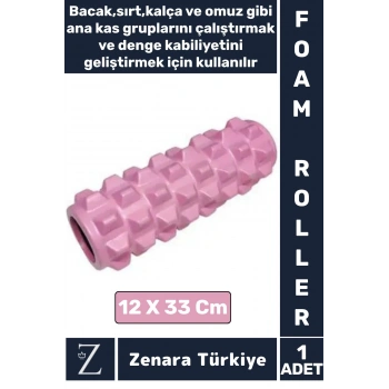 Fitness Aerobik Denge Stabilite Kas Esnekliği Denge Geliştirici Kadın Erkek Spor Foam Roller 33 Cm