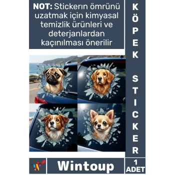 Fulcar Köpek Tasarımlı Araç Stickerı