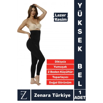 Gündelik Doğal Görünüm 2 Beden İncelten Vücut Toparlayan Çift Kat LAZER KESİM Yüksek Bel Korse TAYT