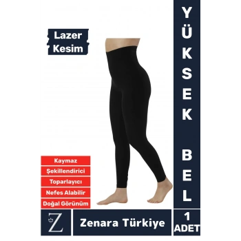 Günlük İç Göstermez Kaymaz Vücut Sıkılaştıran İncelten Toparlayan LAZER KESİM Yüksek Bel Tayt Korse