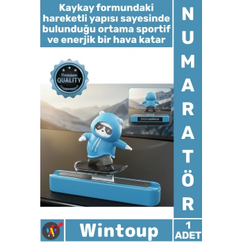 Hareketli Kaykay Figürlü Araç Numaratörü