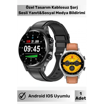 Huawei Uyumlu Son Model Amoled Ekran Akıllı Saat Sesli Görüşme&Sosyal Medya Bildirimi&Spor Mood