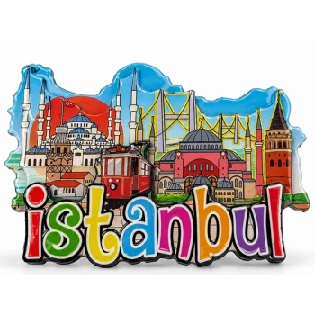 İstanbul Temalı Ahşap Buzdolapı Süsü Magnet Alk5937