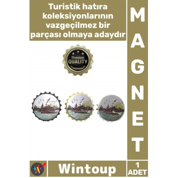 #Magnet Nostaljik Şık Dekoratif Buzdolabı Turistik Hatıra Şehir İstanbul Temalı Gazoz Kapağı Magnet