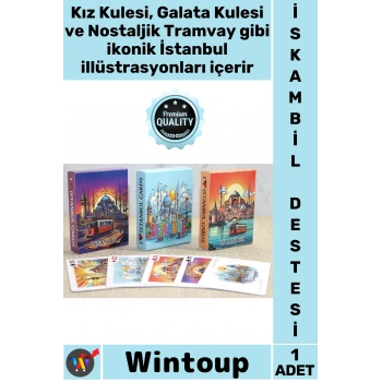 #OyunKartı Kız Kulesi Galata Kulesi Hediye Koleksiyon Kaliteli İstanbul Temalı İskambil Oyun Kartı