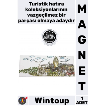 #Magnet Metal Dekoratif Modern Şehir Tasarımı Buzdolabı Süsü Hediyelik Eşya İstanbul Temalı Magnet 1