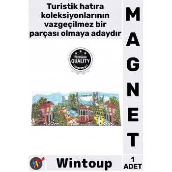 #Magnet Metal Dekoratif Mıknatıslı Buzdolabı Süsü Hediyelik Şık Hatıra Eşyası İstanbul Temalı Magnet