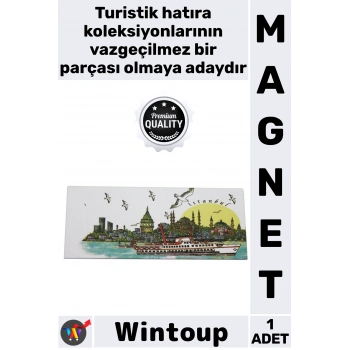 #Magnet Premium Hediyelik Dekoratif Buzdolabı Mıknatıslı Turistik Şık İstanbul Temalı Metal Magnet