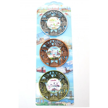 İstanbul Temalı Metal Magnet 3Lü Set Alk2891