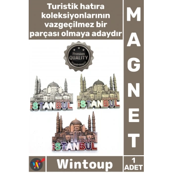 #Magnet Dekoratif Kaliteli Mıknatıslı Hediyelik Turistik Hatıra Eşyası İstanbul Temalı Metal Magnet