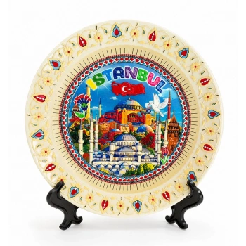 İstanbul Temalı Porselen Dekoratif Tabak 20 Cm Alk5846