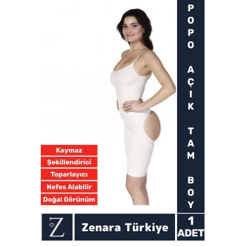 İz İç Göstermez Kaymaz Vücut Şekillendiren Sıkılaştıran Toparlayan Tam Boy Popo Açık Korse