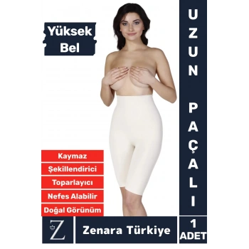 İz İç Göstermez Kaymaz Vücut Şekillendiren Sıkılaştıran Toparlayan Yüksek Bel Uzun Paçalı Korse