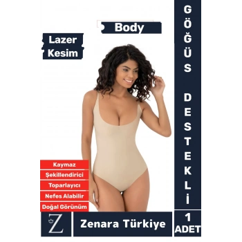 İz İç Göstermez Kaymaz Vücut Sıkılaştıran İncelten Toparlayan LAZER KESİM Gögüs Destekli Body Korse