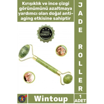 #MasajAleti Doğal Cilt Bakımı Anti Aging Kırışıklık Karşıtı Jade Roler Yeşim Taşı Yüz Masaj Aleti
