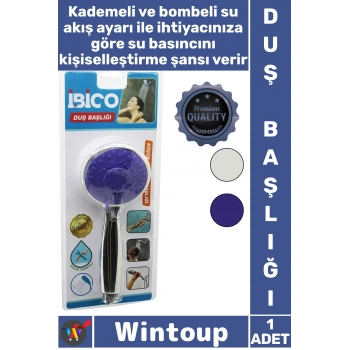 #DuşBaşlığı Parlak Şık Banyo Batarya Uyumlu Ergonomik Kademeli Bombeli Krom Gövde 8 Cm Duş Başlığı
