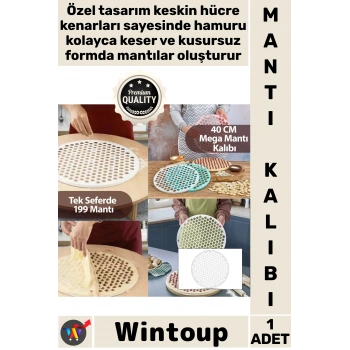 #Kalıp Hızlı Pratik Hamur Kesme Mutfak Gereci 199 Adet Kapasiteli Plastik Mega Mantı Kalıbı 40 Cm