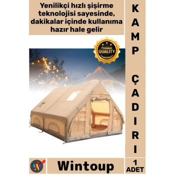 #KampÇadırı Hızlı Kurulum Su Geçirmez Sağlam Lüks 4 Mevsim Dev İç Hacim 6 Kişilik Şişme Kamp Çadırı