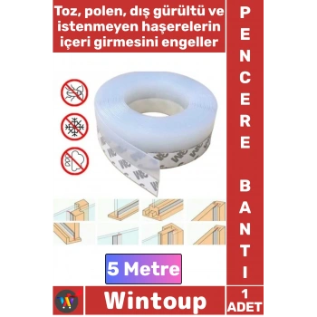 #Bant Isı Yalıtım Toz Kesici Haşere Önleyici Şık 5 Metre Şeffaf Kapı Pencere Rüzgar İzolasyon Bandı