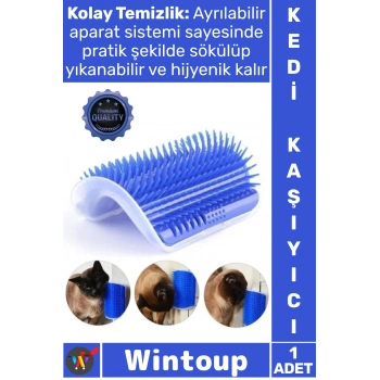 #KediFırçası Cat Duvar Köşe Masaj Aleti Ergonomik Tüy Toplayıcı Hazneli Konfor Kedi Kaşınma Fırçası