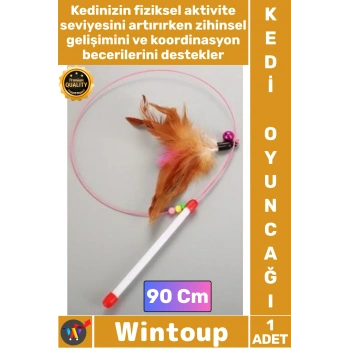 #KediOyuncağı İnteraktif Eğlence Esnek Dayanıklı Avlanma İçgüdüsü Tetikleyici Kedi Oyun Oltası 90 Cm