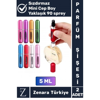 Kompakt Cep Boy Doldurulabilir Taşınabilir Sızdırmaz Pratik Çanta Boy Cep Parfümü Şişesi 5 ML 2 Adet