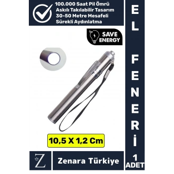 Kompakt Cep Boy Kamp Avcı Balıkçı Deprem Enerji Tasarrufu Sert Plastik Pilli Mini EL FENERİ