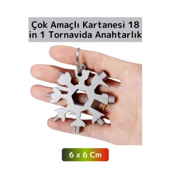 Kompakt Çok Şık Kolye Anahtarlık Tornivada 18in1 Çok Fonksiyonlu Dekoratif Kartanesi Tornavida Seti