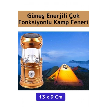 Kompakt Enerji Tasarruflu Asma Aparatlı Güneş Enerjili Çok Fonksiyonlu Outdoor Kamp Feneri El Feneri