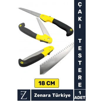 Kompakt Kamp Piknik Mangal Outdoor Tamirat Kesme Cep Boy Çakı Tipi Katlanır BUDAMA TESTERESİ 18 Cm