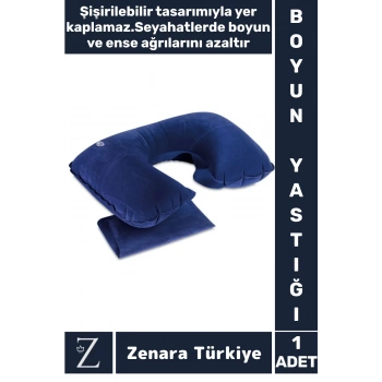 Kompakt Yüksek Kaliteli Şişirilebilir Çanta Boy Yolcu Seyahat Ense Boyun Ağrı Azaltan Boyun Yastığı