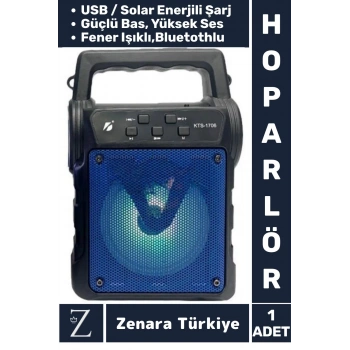 Kompakt Yüksek Ses Güçlü Bass Kamp Piknik Outdoor USB Solar Enerjili Fenerli BLUETOOTH HOPARLÖR