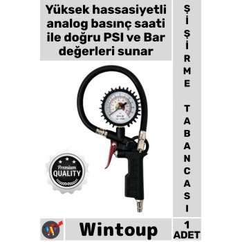 #Kompresör Profesyonel Kompresör Uyumlu Hassas Ölçüm Basınç Gösterge Saatli Lastik Şişirme Tabancası