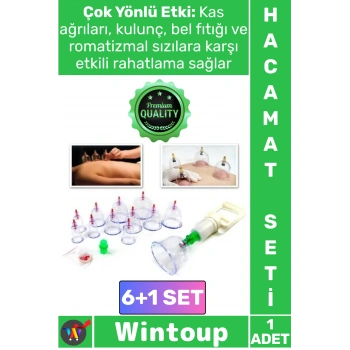 #Hacamat Kupa Vakum Terapi Aparatı Pompalı Klinik Profesyonel Şık Selülit Giderici 6lı Hacamat Seti