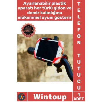 #TelefonTutucu Gidon Uyumlu Darbe Emen Silikon Esnek Lastik Destekli Standlı Bisiklet Telefon Tutucu