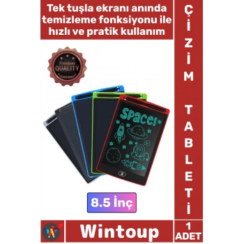 #Tablet Çocuk Dijital Yazım Grafik Tasarım Not Tutma Hafif Akıllı Lcd Çizim Eğitim Tableti 8.5 İnç