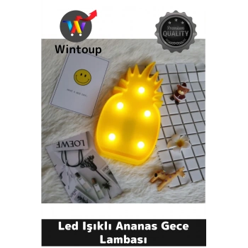 Led Işıklı Ananas Gece Lambası