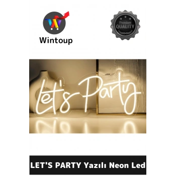 LETS PARTY Yazılı Neon Led