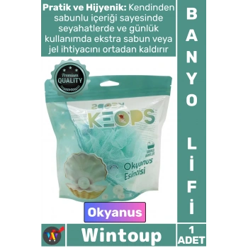 #Lif Konforlu Masaj Etkili Pratik Köpüklü Yumuşak File Ergonomik Okyanus Kokulu Sabunlu Banyo Lifi
