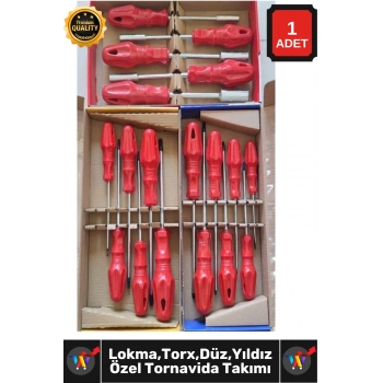#Tornavida Profesyonel Dayanıklı Lokma Tornavida Torx Tornavida Düz Yıldız Tornavida Seti Takımı