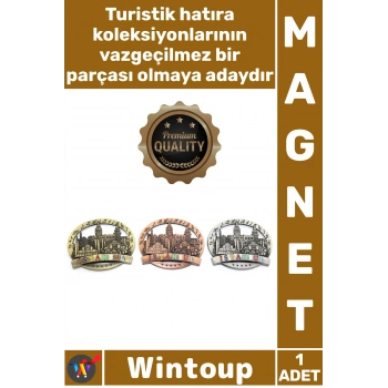#Magnet Hediyelik Dekoratif Şık Turistik Şehir Anısı İstanbul Temalı Metal Yuvarlak Tasarım Magnet