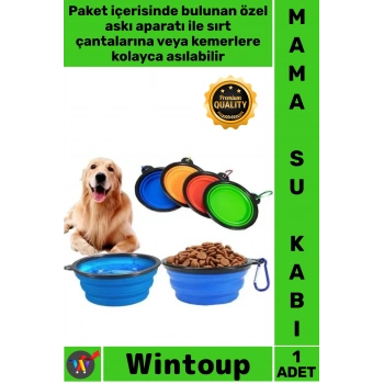 #Mama Taşınabilir Silikon Askı Aparatlı Pratik Akordeon Şık Katlanabilir Kedi Köpek Mama Su Kabı